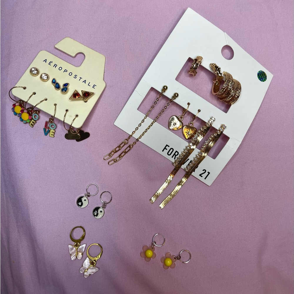 Aeropostale and Forever 21 Women's Earring Set - Multicolor